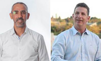 קולאז׳ של יריב פישר מצד ימין ורפי קדושים מצד שמאל