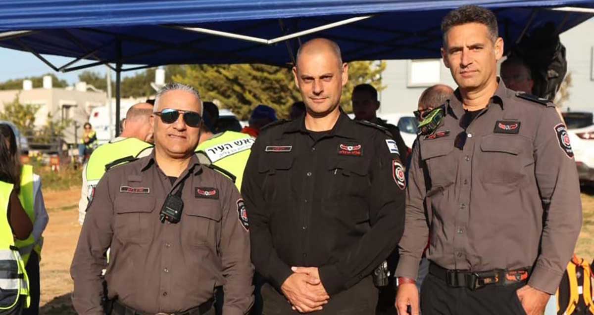 שלושה מפקדים מכיבוי והצלה בתרגיל פיקוד העורף בהרצליה
