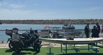 אופנוע זק"א בזירה בחוף המרינה בהרצלי, צילום: זק"א