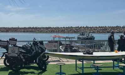 אופנוע זק"א בזירה בחוף המרינה בהרצלי, צילום: זק"א