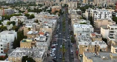 רוב סוקולוב ברמת השרון, מבט מרחפן