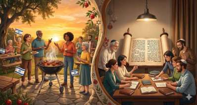 "מהמנגל למגילה". איור AI - מדיה היפר לוקאלית