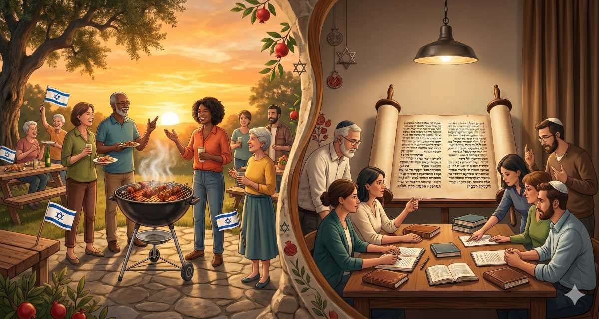 "מהמנגל למגילה". איור AI - מדיה היפר לוקאלית