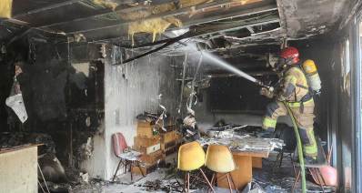 שריפה ברחוב הלח"י בהרצליה