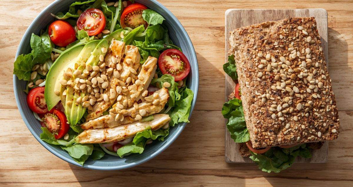 קערת סלט וכריך, הדמיית בינה מלאכותית: שרון אונליין