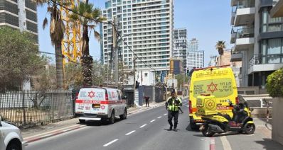 אמבולנסים בזירת התאונה בהרצליה, צילום: מד"א
