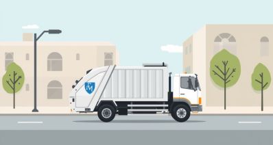 משאית פינוי אשפה ברחוב, איור בינה מלאכותית: שרון אונליין