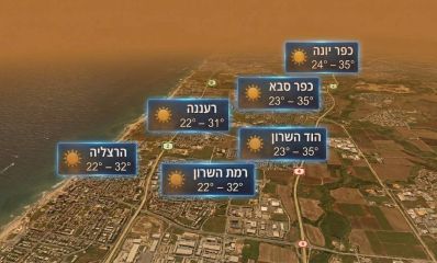 תחזית היפר לוקאלית לערי השרון. אינפוגרפיקה - מדיה היפר לוקאלית