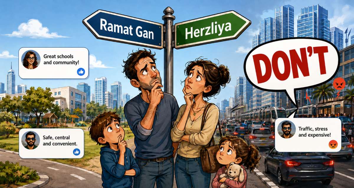 לעבור או לא לעבור להרצליה? איור AI - מדיה היפר לוקאלית