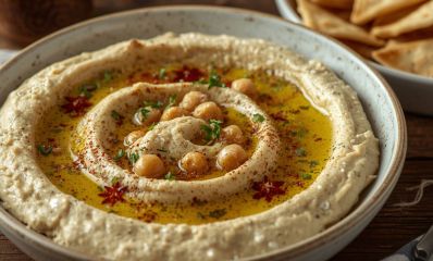 צלחת חומוס ופיתות, הדמיית בינה מלאכותית: שרון אונליין