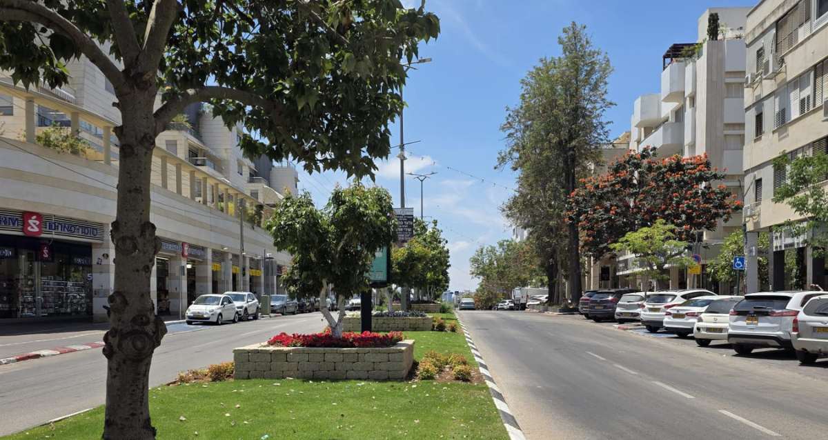 רחוב אוסישקין ברמת השרון, צילום: עיריית רמת השרון