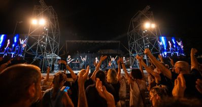 קהל בהופעת מוזיקה בערב בפארק יצחק ולד, צילום: עיריית כפר סבא