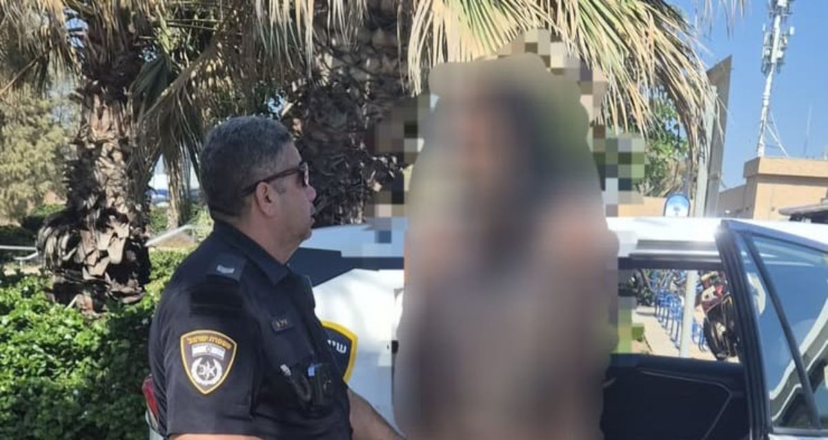 מעצר חשוד במעשים מגונים בחוף אכדיה, צילום: משטרה