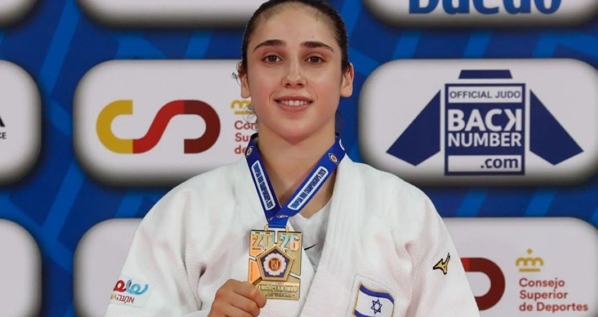 יהלי יהב עם המדליה. צילום: European Judo Union