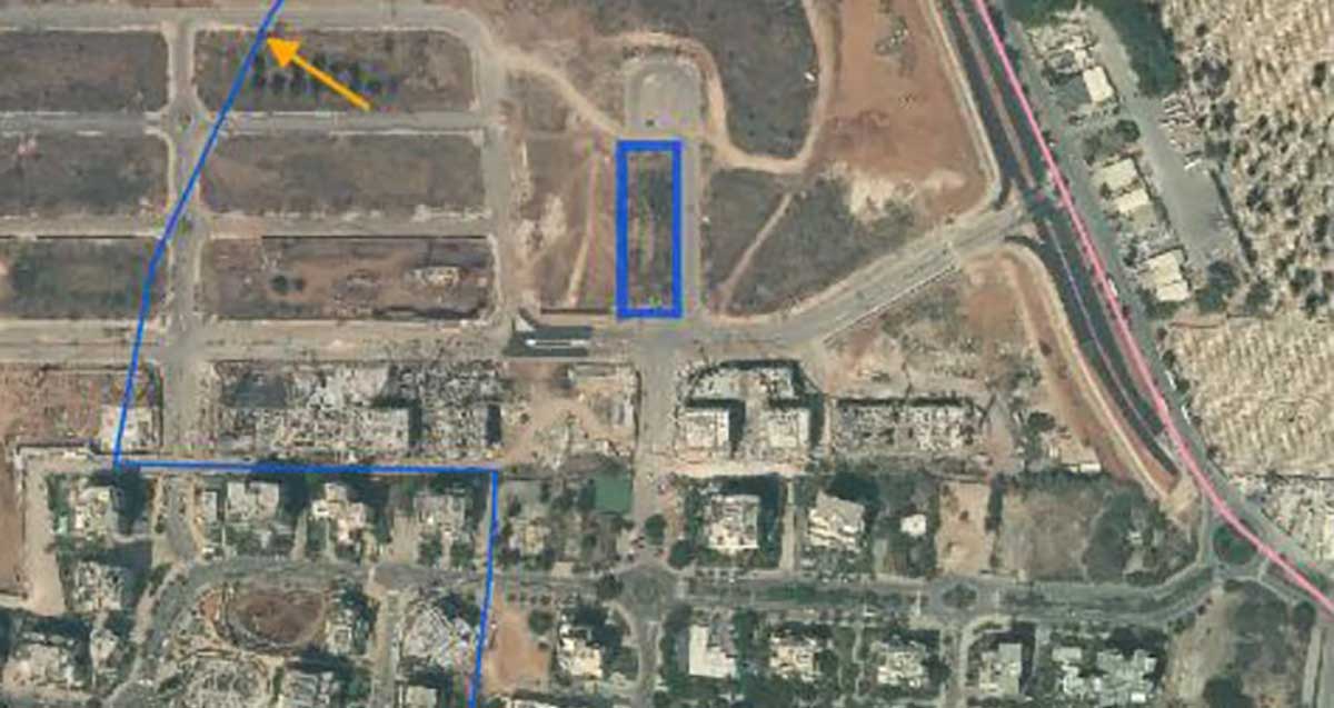 תצלום אוויר של המתחם של המרכז המסחרי החדש בשכונת נווה גן