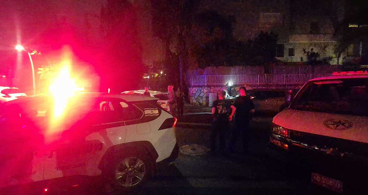 כוות ביטחון בשכונת מורשה ברמת השרון וניידות משטרה