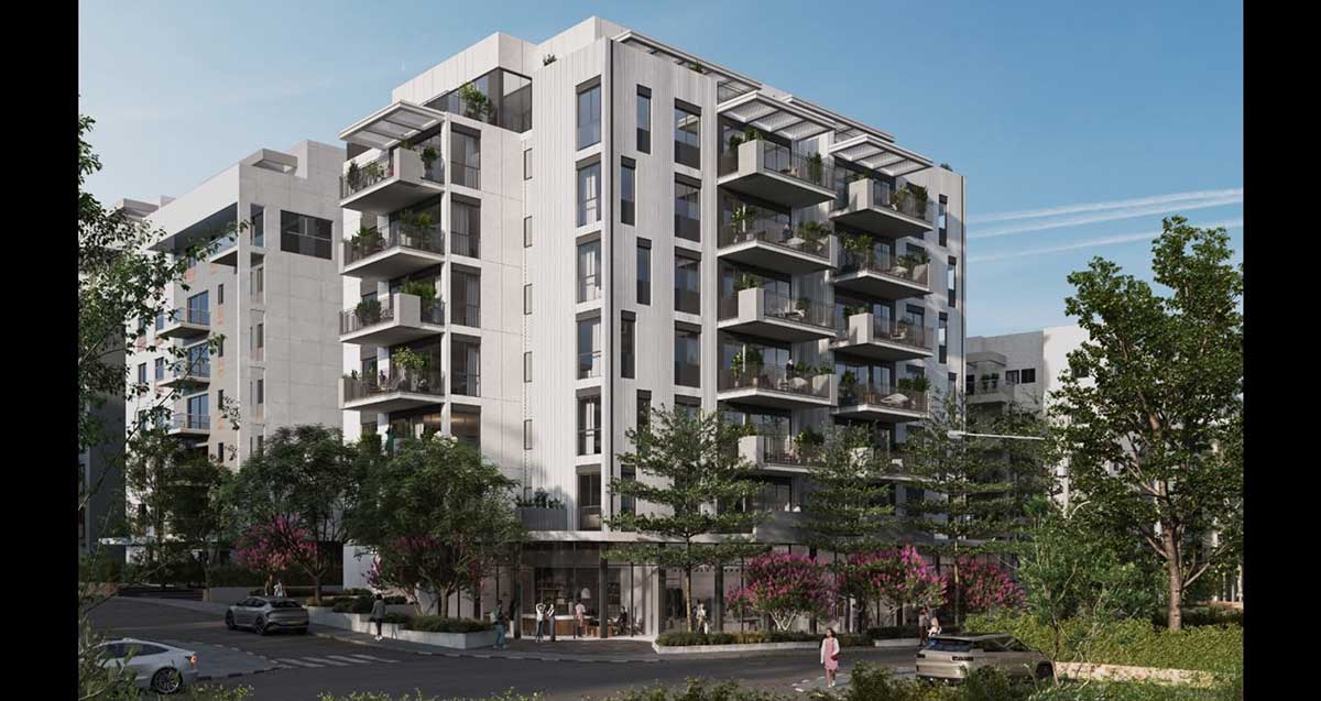 הדמיית הפרויקט ברחוב יהודה הלוי 39