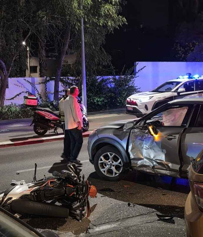 איציק רוכברגר, בזירת התאונה הקטלנית ברחוב הנצח. צילום: פרטי