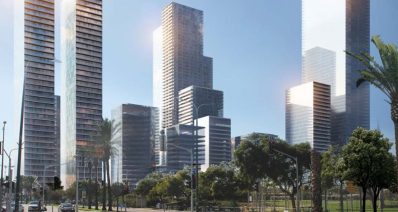 הדמיית מגדלי קריית שחקים בהרצליה. הדמיה: רותם שני