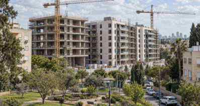 איור AI של בנייני מגורים בבנייה. קרדיט שרון אונליין