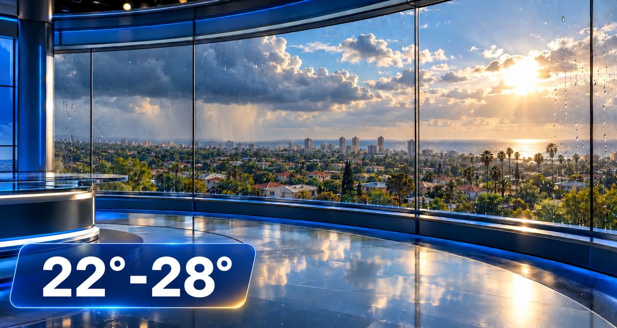 הדמיית אולפן תחזית לשרון, 22 עד 28 מעלות