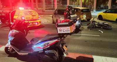 זירת התאונה ברחוב הנצח ברמת השרון, צילום: זק"א