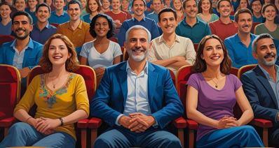 קהל באולם תרבות - הדמיית בינה מלאכותית