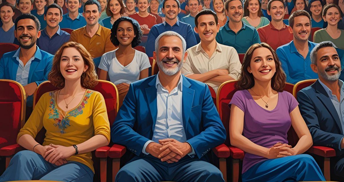 קהל באולם תרבות - הדמיית בינה מלאכותית