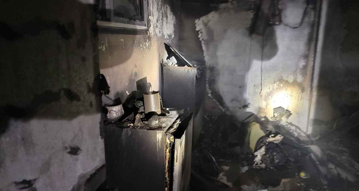 יחידת דיור בשבטי ישראל שרופה, צילום: כבאות והצלה