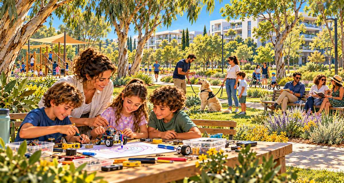 איור אווירה של בילוי ביום ראשון בשרון, אינו תיעוד של האירועים